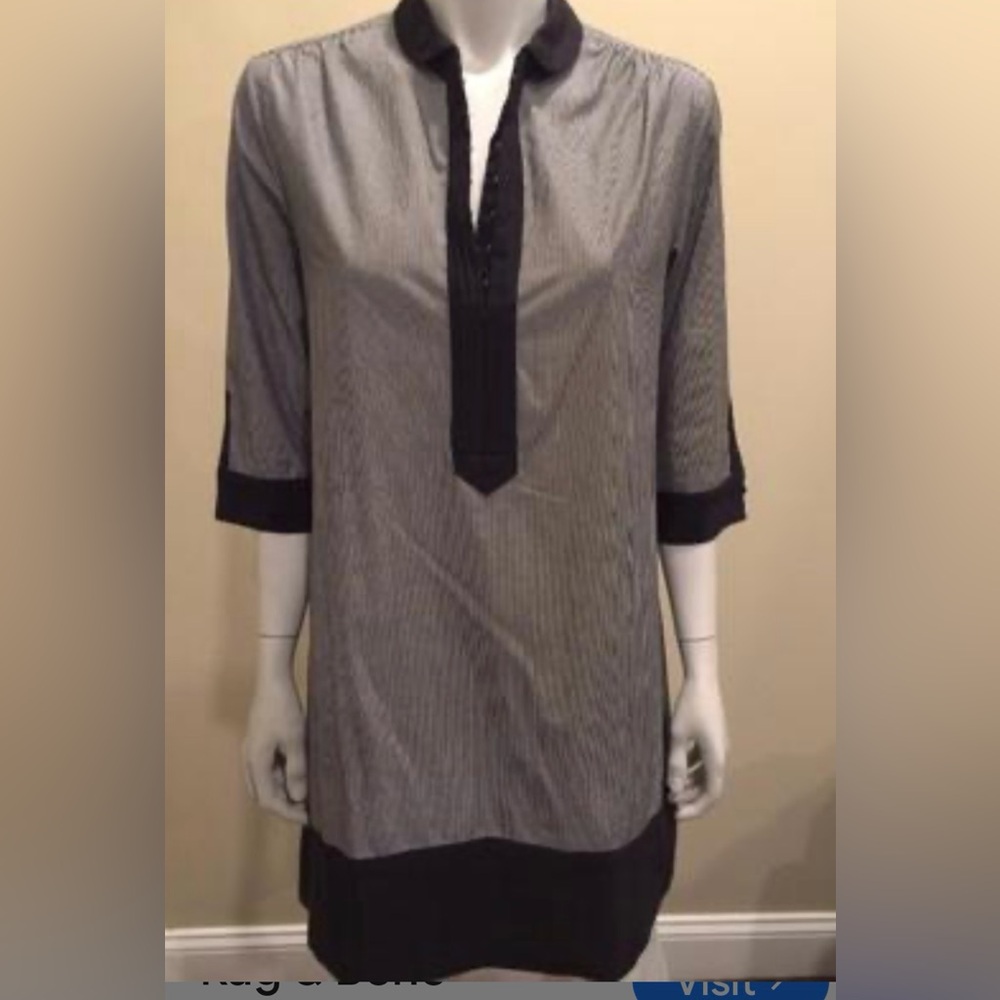 Rag & Bone Black Striped Tunic Dress Size 4